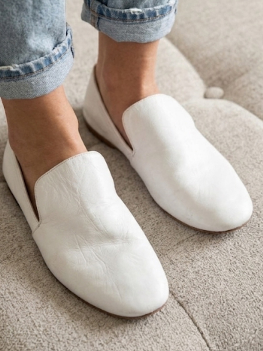 1.State Willasa Soft Glove Leather Slip On Loafers White Size 9 Comfort